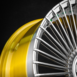 Sophisticated Long Thin Spoke Three Piece Forged Alloy Wheel With Center Cap Custom Color Matching Adjustable PCD ET Aftermarket - Product Image 5