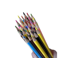 Ensemble de crayons de couleur multicolores de bonne qualité, 12 couleurs, non toxiques et respectueux de l'environnement pour le dessin sur bois des enfants