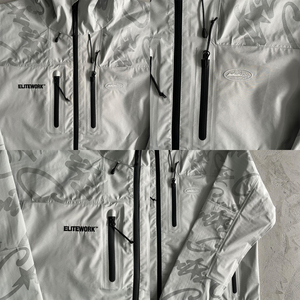 カスタムメンズランニングフード付きコート防水ナイロンウインドブレーカー反射100% ナイロンクロシェットOEMサービスフロント - Product Image 3