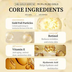 <span class=keywords><strong>Private</strong></span> <span class=keywords><strong>Label</strong></span> corea <span class=keywords><strong>24K</strong></span> oro siero 30ml Set viso rosa olio di collagene foglia attivo Nano liquido forma Peptide-incluso sbiancamento - Product Image 4
