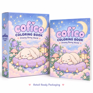 Libro para Colorear KAIX Cozy Friends, Agenda Personalizada con Diseño <span class=keywords><strong>de</strong></span> Conejo <span class=keywords><strong>de</strong></span> Ensueño, Libro con Revestimiento <span class=keywords><strong>de</strong></span> Color en las Páginas - Product Image 1