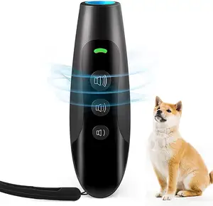 2024 nuevo silenciador ultrasónico para perros con 3 niveles ultrasónicos recargable repelente de ladridos para perros entrenador automático de mano para perros