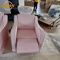 Siman noir pas cher shampooing chaise haute qualité coupe de cheveux Salon de beauté meubles lavage des cheveux avec bol bassin salon de coiffure à vendre