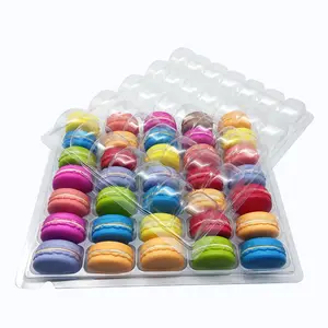 บรรจุภัณฑ์แบบฝาพับ Macaron สำหรับ10,12,18,20,35และ50 Macarons