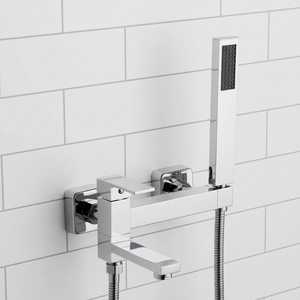 Tidgiugno raccordi per vasca da bagno <span class=keywords><strong>a</strong></span> parete <span class=keywords><strong>rubinetto</strong></span> per doccia monocomando Set doccia in ottone cromato miscelatore per vasca con doccetta - Product Image 3