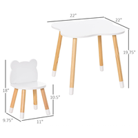 Ensemble table et chaises en bois pour enfants à prix abordable, table d'activités en bois pour enfants pour salle de jeux