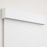Stores enrouleurs sans fil semi-occultants en tissu blanc écologique pour chambre à coucher, sur mesure, avec cassette