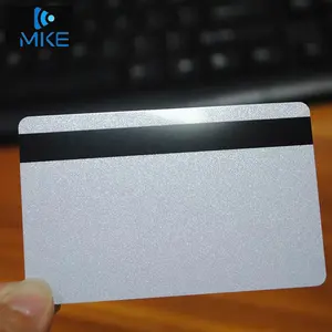 silver background printable pvc blank magnetic stripe smart card blank