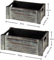 Jardinière en bois d'extérieur durable et écologique, ensemble rectangulaire de 2 pièces pour plantes de jardin, fleurs, succulentes, plantes herbacées