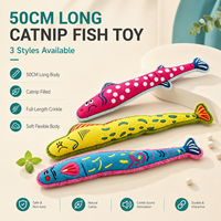 Jouet pour chat de 50 cm avec herbe à chat et son effrayant à longue portée