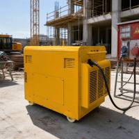 Kommerzieller Geräuscharmer Dieselgenerator 7,2kW 78dB Leise 230V 400V Elektrostart 18L Tank für Baustellen-Notstromversorgung
