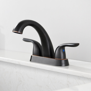 4 "centerset phòng tắm vòi Set-dầu-cọ xát đồng với pop-up cống - Product Image 2