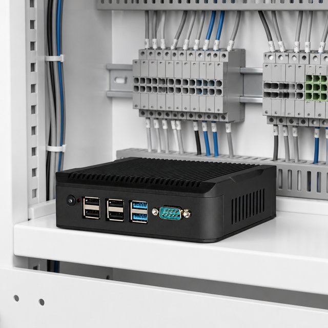 Fanless Industrial Mini PC Intel N5095 RJ45 4K Dual Lan Mini Computer USB3.0*4+USB2.0*2 4*COM RS232 Windows/Linux Mini Pc