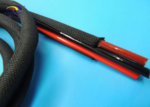 Gaine tressée extensible en PET à fermeture automatique, ignifuge UL94 V0, pour la protection des faisceaux de câbles - Product Image 2