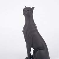 Statue d'animal abstraite grandeur nature moderne personnalisée sculpture de panthère statues de léopard