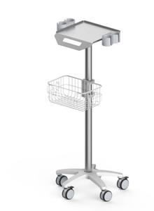 Chariot médical Chariot mobile avec roues Chariot dentaire en acier inoxydable Chariot de laboratoire de bureau à roulettes avec grand plateau de table - Product Image 6