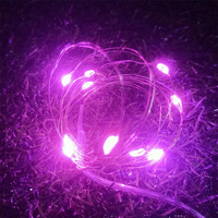 Guirlande lumineuse LED avec boîte à piles, décoration de boîte cadeau de Noël, fil de cuivre clignotant, télécommande, petites lumières colorées