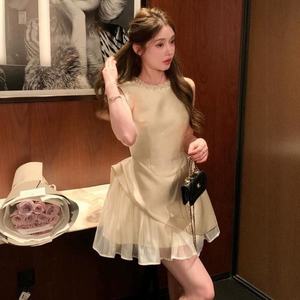 Gaun Pesta Tulle Pendek Model Kerah Mutiara Asimetris dengan Pinggang Teratur dari OUDINA Wholesale untuk Wanita - Product Image 1