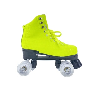 Chaussures de roller quad EACH Luna avec roues transparentes en PU, paillettes, frein et lumières clignotantes pour adultes - Product Image 6