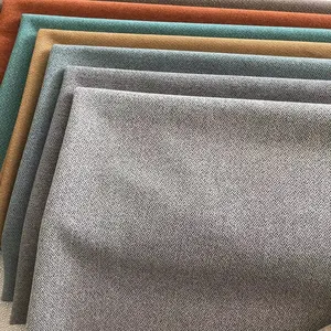 Trong Kho Vải Cung Cấp Mẫu Miễn Phí Polyester Linen Cái Nhìn Bọc Vải Cho Phòng Khách Và Ghế Sofa