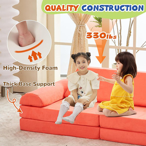 Children's Building Block <b>Sofa</b> Foldable Multi Functional Crawling Mat <b>For</b> Kids Reading And Playing Set - Product Image 3