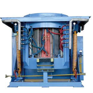 1 Ton Inductieoven Smeden Smeltstalen Oven Smelten Smelten Elektrische Metaalgieterij Gietijzer Industriële Machine