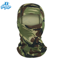 Masque de ski respirant personnalisé imprimé pour l'été, vente en gros, extensible, camouflage, moto, masque de ski à 1 trou, prêt à être expédié, masque de ski intégral