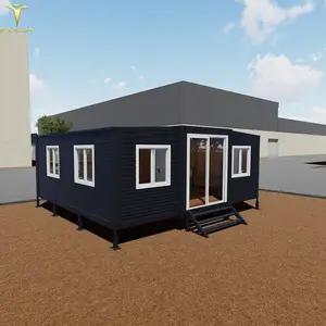 배송 럭셔리 유리 20Ft 접이식 룸 확장 가능 40Ft 가정 개 전체 현대 태양 전지 패널 3 20 2 컨테이너 하우스