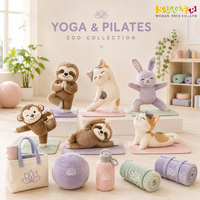 Boneka Plush Studio Yoga dan Pilates Custom, Maskot Hewan Ramah Lingkungan untuk Hadiah Retail dan Member, OEM ODM, MOQ Rendah