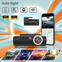 Caméra de tableau de bord 4K pour voiture, vision nocturne avant et arrière, carte de stockage, moniteur de stationnement intelligent, enregistrement GPS, dashcams 4K pour voiture