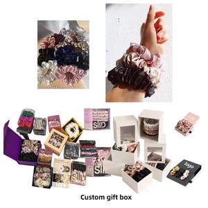 Venta al por mayor de <span class=keywords><strong>diferentes</strong></span> tamaños de 30mm de seda <span class=keywords><strong>Scrunchies</strong></span> para las mujeres decoración del cabello 100% de seda de morera <span class=keywords><strong>Scrunchies</strong></span> banda para el cabello - Product Image 5