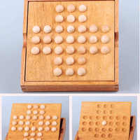 Jeux d'intelligence et de divertissement pour enfants et adultes, puzzles en bois européens, jouets classiques, solitaire à billes, puzzles d'échecs