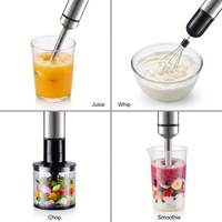 Mixeur Plongeant Portable 600W à 2 Vitesses, 600ml, en Acier Inoxydable, pour Hôtels et Usage Domestique, Personnalisation OEM du Logo
