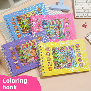 Nueva llegada personalizado A5 libro <span class=keywords><strong>para</strong></span> colorear <span class=keywords><strong>para</strong></span> niños 50 páginas dibujos animados Graffiti Digital impreso plegado folleto pintura - Product Image 1