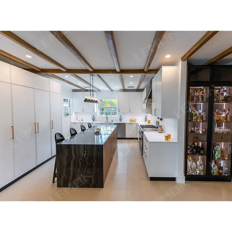 가정용 스마트 스토리지 컨테이너 전체 세트 대리석 섬 럭셔리 디자인 사용자 정의 현대 가격 캐비닛 주방