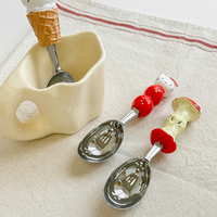 Ensemble de vaisselle en résine Art Déco personnalisable - Cuillères créatives pour dessert et café pour les fêtes de Noël et d'anniversaire