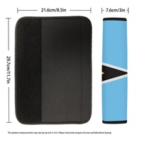 Coussinets de ceinture de sécurité en néoprène personnalisés avec drapeau national de Sainte-Lucie, 2 pièces, absorbant les chocs, pour voiture, cadeau promotionnel