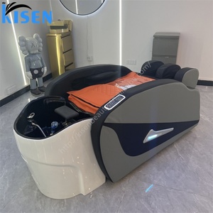 KISEN Équipement de salon professionnel : Fauteuil de massage allongé, Lit de lavage de cheveux et de spa capillaire, Table de massage électrique, Lit de hydrothérapie - Product Image 3