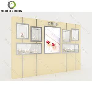 Meubles de magasin de bijouterie de haute qualité avec logo personnalisé, design de vitrine murale en bois pour magasin de bijouterie - Product Image 2