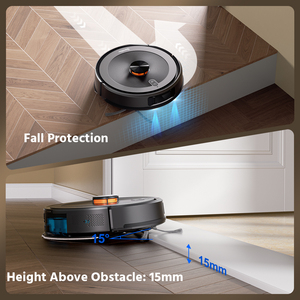 Robot aspirateur intelligent Teendow, nouveau design, pour la maison, avec fonction de nettoyage automatique, balayage et lavage des sols (humide et sec). - Product Image 4