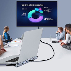 12 In 1 Type C Hub Uitbreidingsdock Laptop Docking Station Type C Naar Hdmi Vga Usb <span class=keywords><strong>3</strong></span>.0 Sd Rj45 Pd <span class=keywords><strong>3</strong></span>.5Mm Audio Usb C Docking Station - Product Image 4