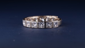 Bague en or massif 14 carats avec diamant synthétique pour femme, bague de fiançailles scintillante avec diamant créé en laboratoire, bijou élégant, cadeau - Product Image 2