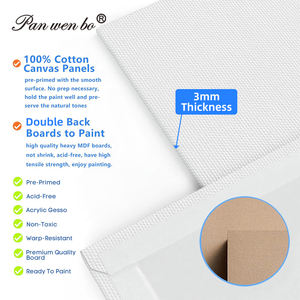 ชุดภาพวาดบนผ้าใบสำเร็จรูป Panwenbo ขนาด 8x10 นิ้ว สำหรับผู้ใหญ่ ชุดอุปกรณ์วาดภาพสำเร็จรูปสำหรับงานศิลปะ งานประดิษฐ์ และงาน Sip and Paint - Product Image 4