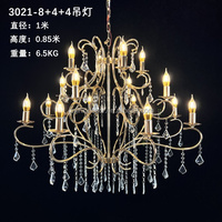 Luminaires décoratifs de mariage en fer forgé électroplaqué et cristal, détachables, élégants, modernes, de haute qualité, nouvelle arrivée