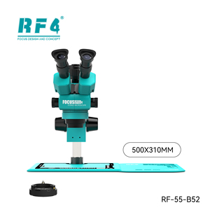 Microscopio Stereoscopico a Tre Specchi RF4 RF-55-B52, Zoom 6.6-55X, Illuminazione a 144 LED, Protezione IP55, Alta Precisione, Garanzia 1 Anno, Uso Industriale - Product Image 5