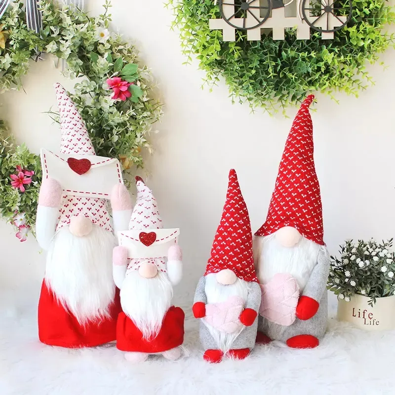 San Valentin 2023 Valentine Gnomes Decoration Plush Doll Valentines Day Gift For Wedding Party Home Decor