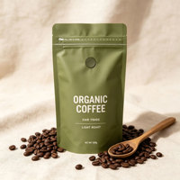 Pochette personnalisée mate anti-odeur avec valve de dégazage unidirectionnelle et fermeture éclair pour la conservation de l'arôme du café, du thé et des noix