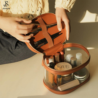 JOYSUN Trousse de Maquillage Grande Capacité à Plusieurs Niveaux, Sac Cosmétique Personnalisé, Pochette de Maquillage Portable avec Fermeture Éclair, Étui de Beauté