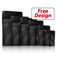 Sachet Mylar Noir 3.5g Personnalisé Imprimé pour Alimentaire, Bonbons Comestibles, Biscuits, Refermable, Laminé, Anti-Odeur, en Feuille d'Aluminium