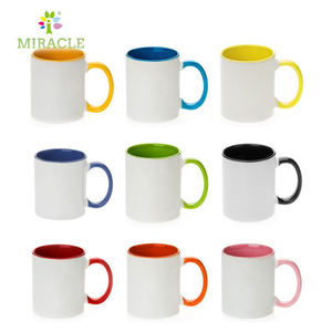 双色内色手柄颜色11盎司升华杯促销礼品生日礼物创意图案热转印 - Product Image 4